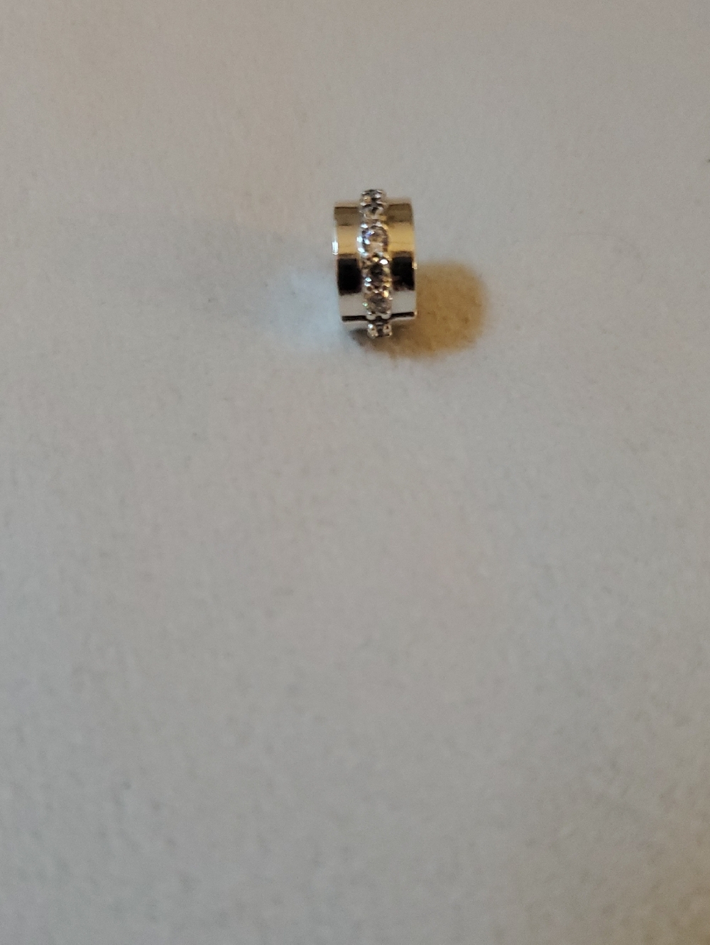 Pandora Silver Spacer Bead with Clear Stones